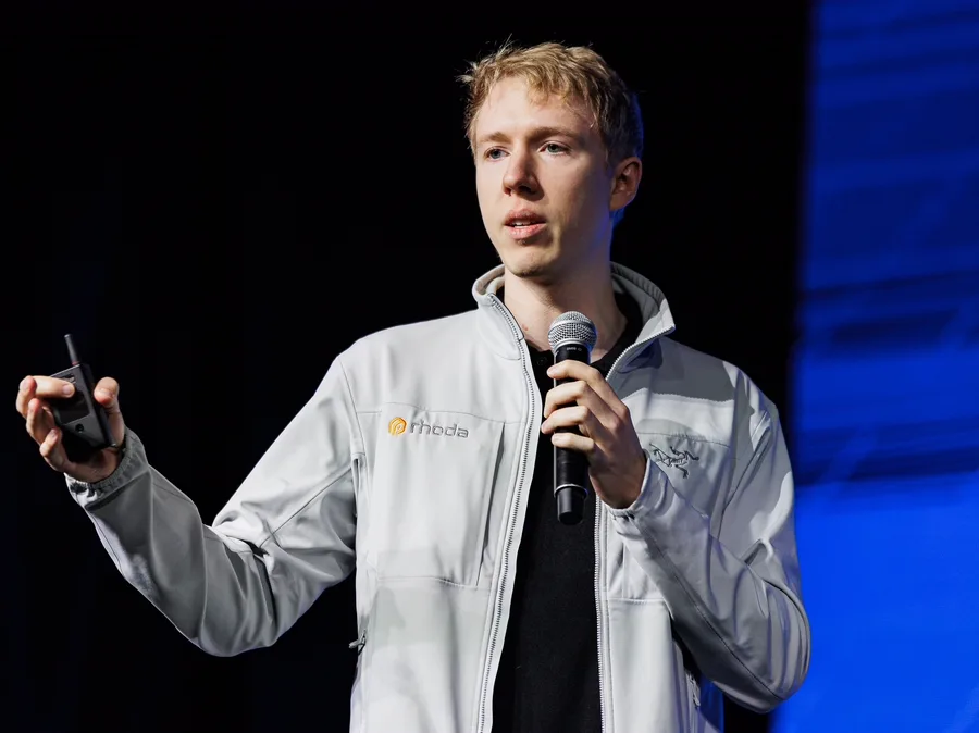 A speaker on stage at AUTONOMOUS 2026